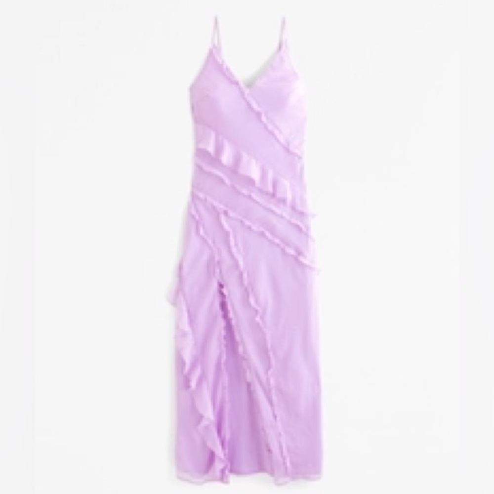 Abercrombie Lavender Ruffled Maxi Dress